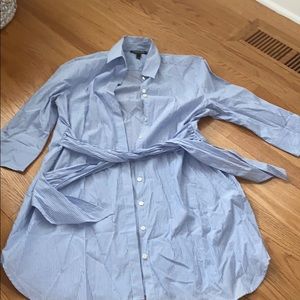 Maternity long button down